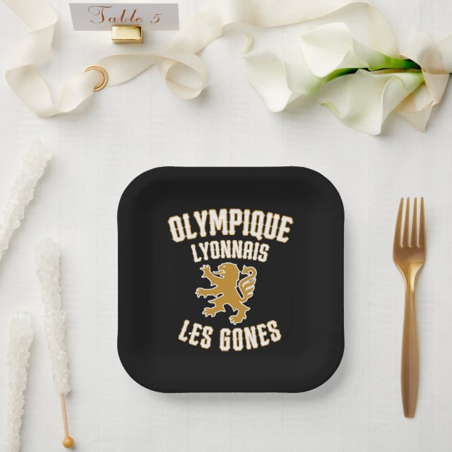 Plato De Papel Olympique Lyonnais Les Gones (Boda)
