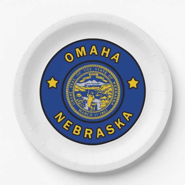 Plato De Papel Omaha Nebraska (Anverso)