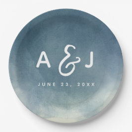 Plato De Papel Ombre Nada Fancy Ama La Tipografía Del Cepillo