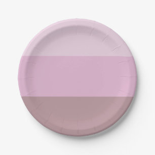 Plato De Papel Ombre rayado rosado púrpura