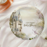 Plato De Papel Once Upon a Time Fairytale Castle Baby Shower<br><div class="desc">Haz que tu ducha de bebé sea aún más mágica con nuestras placas de papel Baby Shower de Once Upon a Time Fairytale Castle. Diseñados para complementar la celebración temática de las princesas, estos platos cuentan con un magnífico castillo de cuentos de hadas adornado con suaves tonos pastel, detalles brillantes...</div>