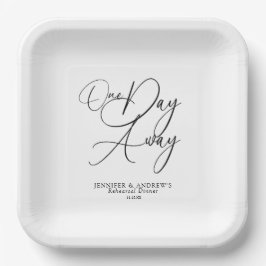 Plato De Papel One Day Away Elegant Rehearsal Dinner 