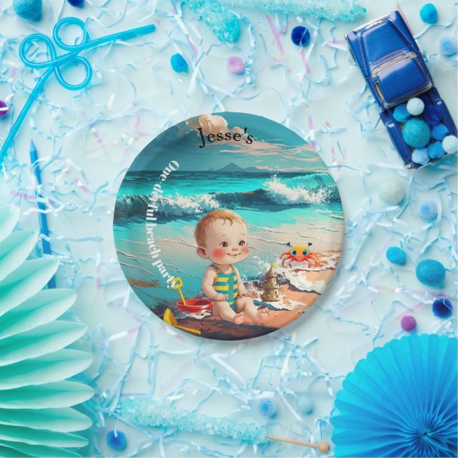 Plato De Papel One-derful, first birthday (Fiesta)