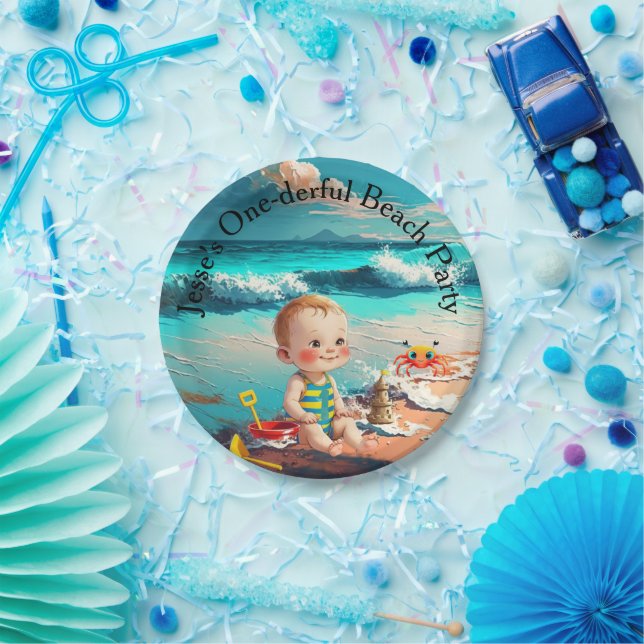 Plato De Papel One-derful, first birthday (Fiesta)