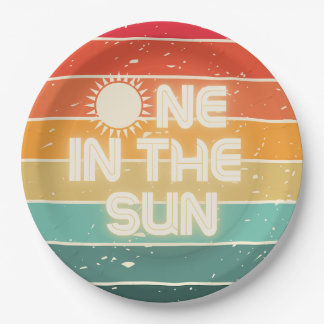 Plato De Papel One in the Sun, Birthday Party Plate