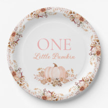 One little Pumpkin Paper Plate
