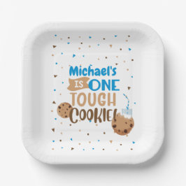 Plato De Papel One Tough cookie Birthday Paper Plates