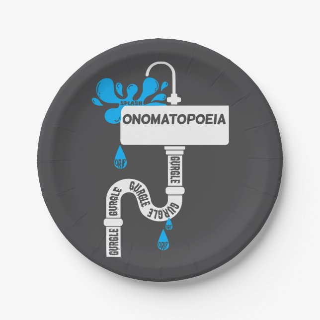 Plato De Papel Onomatopoyía, escritura creativa o poesía (Anverso)