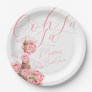 Plato De Papel Ooh La Paris Bridal Shower