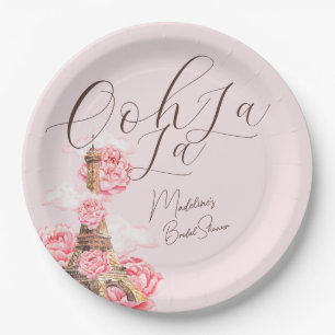 Plato De Papel Ooh La Paris Bridal Shower
