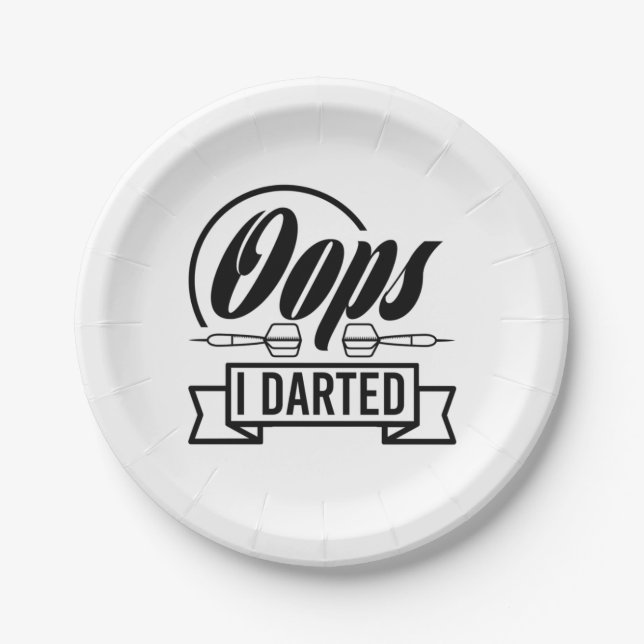 Plato De Papel Oops I Dart (Anverso)