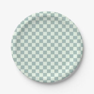 Plato De Papel Opal y tablero de ajedrez
