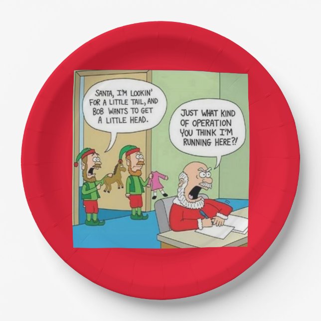 Plato De Papel Operación del Taller Santa (Anverso)