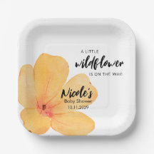 Orange Little Wildflower On the Way Baby Shower