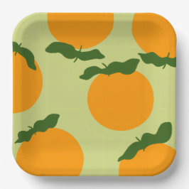 Plato De Papel Orange pattern design