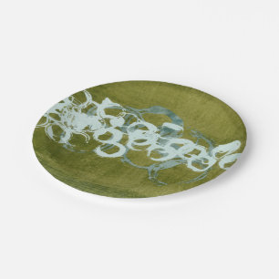 Plato De Papel Orbes verdes I