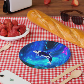 Plato De Papel Orca Cósmica