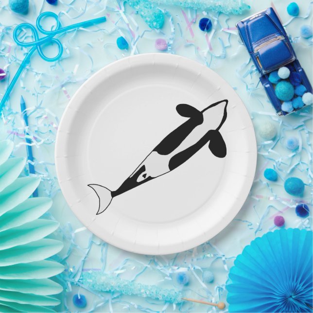 Plato De Papel Orca Whale (Fiesta)