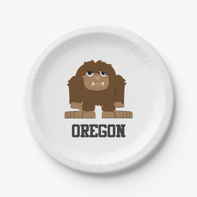 Plato De Papel Oregon Bigfoot (Anverso)