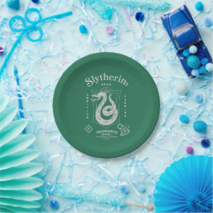 PLATO DE PAPEL ORGULLO AMBICIÓN ASTUCIA ESCUDO DE SLYTHERIN