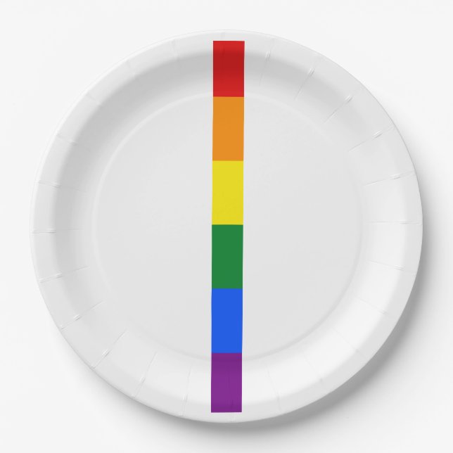 Plato De Papel Orgullo arcoiris (Anverso)