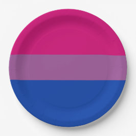 Plato De Papel Orgullo Bisexual (Bandera Bi)