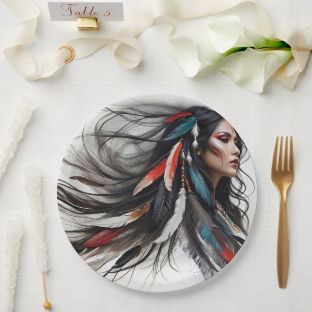 Plato De Papel Orgullo de Cherokee 4 (Boda)