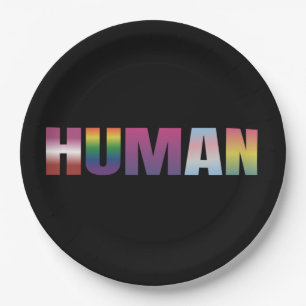 Plato De Papel Orgullo gay amor es amor LGBT colores de bandera a
