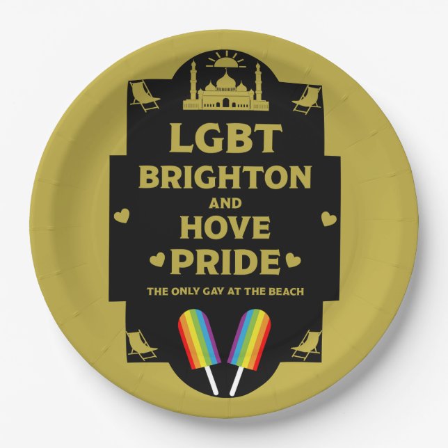 Plato De Papel Orgullo Gay Brighton (Anverso)