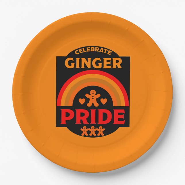 Plato De Papel Orgullo Ginger Haired (Anverso)
