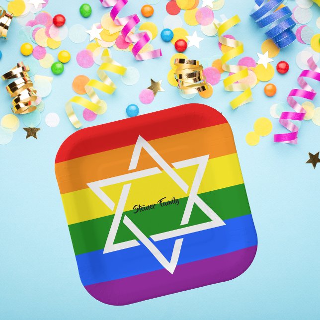 Plato De Papel Orgullo LGBT Bandera arco iris gay (Subido por el creador)