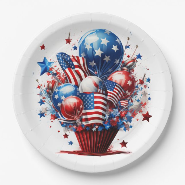 Plato De Papel Orgullo patriótico (Anverso)