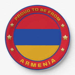 Plato De Papel Orgulloso De Ser De Armenia