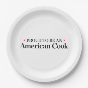 Plato De Papel Orgulloso ser un cocinero americano