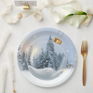 Plato De Papel Ornamental Christmas