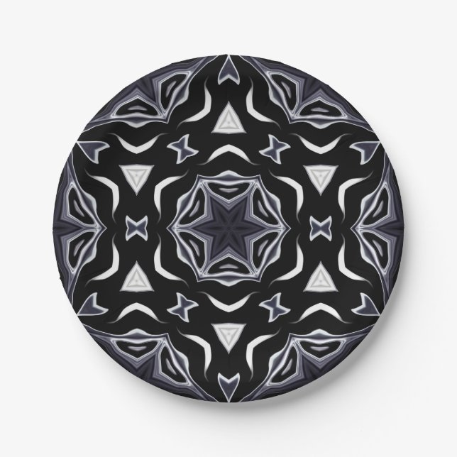 Plato De Papel Ornamento árabe, asiático (Anverso)