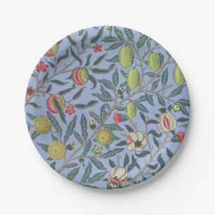 Plato De Papel Ornamento azul granado William Morris Fruit