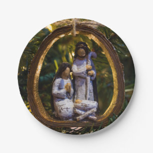 Plato De Papel Ornamento de la Natividad
