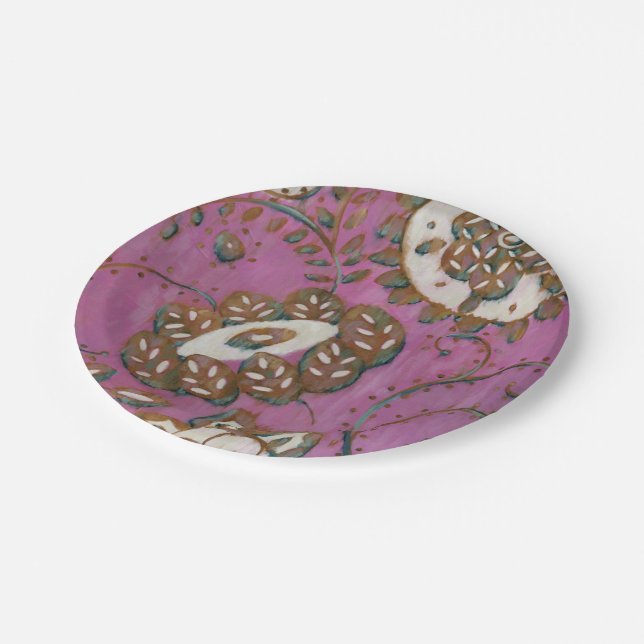 Plato De Papel Ornamento radiante II (Angular)