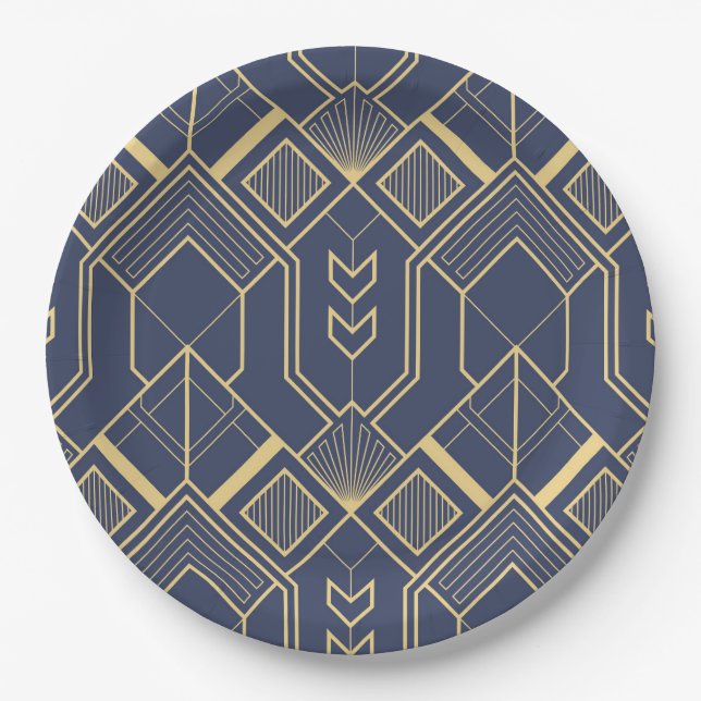 Plato De Papel Ornamentos de lujo 60 (Anverso)