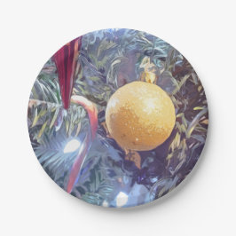 Plato De Papel Ornamentos feriados de invierno