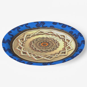 Plato De Papel Ornate Passover Matzah Plate