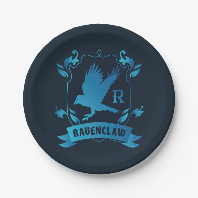 Plato De Papel Ornate RAVENCLAW™ House Escudo (Anverso)