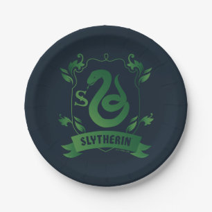 Plato De Papel Ornate SLYTHERIN™ House Escudo