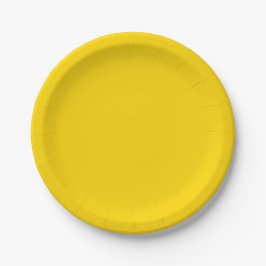Plato De Papel Oro Amarillo Sólido Cálido