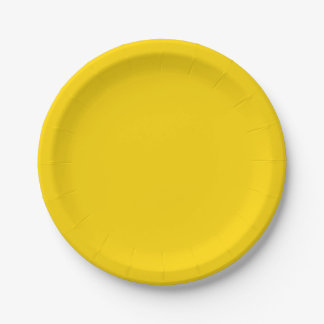 Plato De Papel Oro Amarillo Sólido Cálido