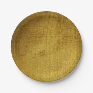 Plato De Papel Oro de aspecto vintage usado