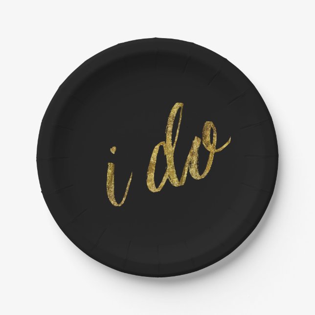 Plato De Papel Oro negro que hago (Anverso)