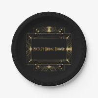 Oro y negro Art Deco Gatsby Elegante Años 20