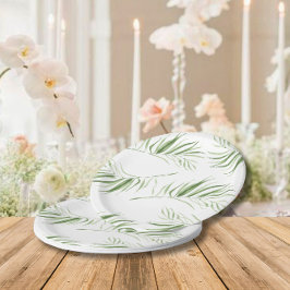 Plato De Papel Orquídea Blanca | Elegante Desayuno Nupcial Tropic